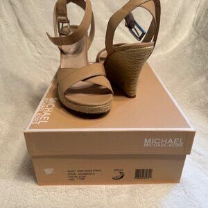 MK Beige wedge sandals